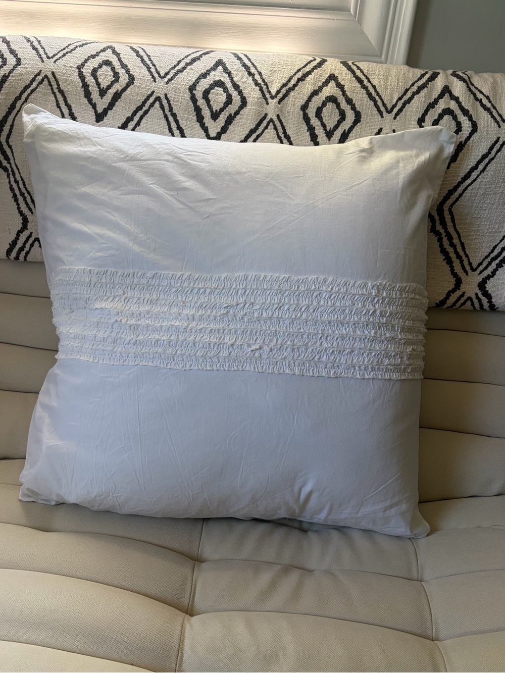 Cotton White Euro Sham Cover 26X26